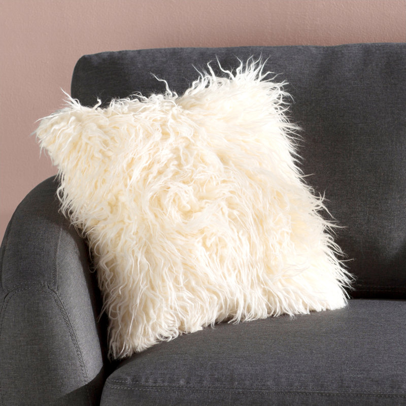 Mercury Row® Square Faux Fur Pillow Cover And Insert And Reviews 3910